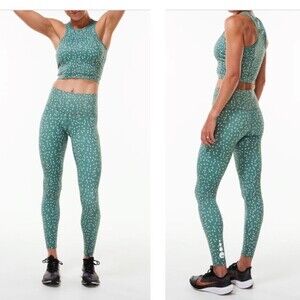 MALO REPUBLIC Hi Rise Luxe Leggings in Sage Bloom M